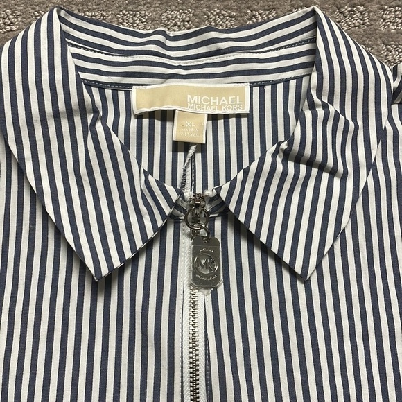 Michael Kors striped collared top - Picture 4 of 7